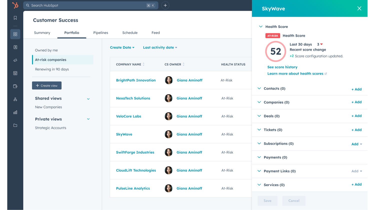 Use Event Streaming to power customer health scoring